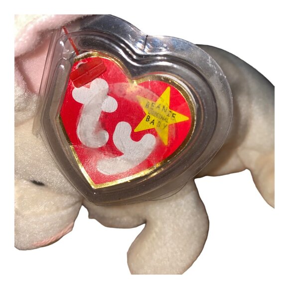 Ty Beanie Babies Nibbler Rabbit Bunny 1999 Plush Stuffed Animal Hang 5th Gen Tus - Picture 7 of 12